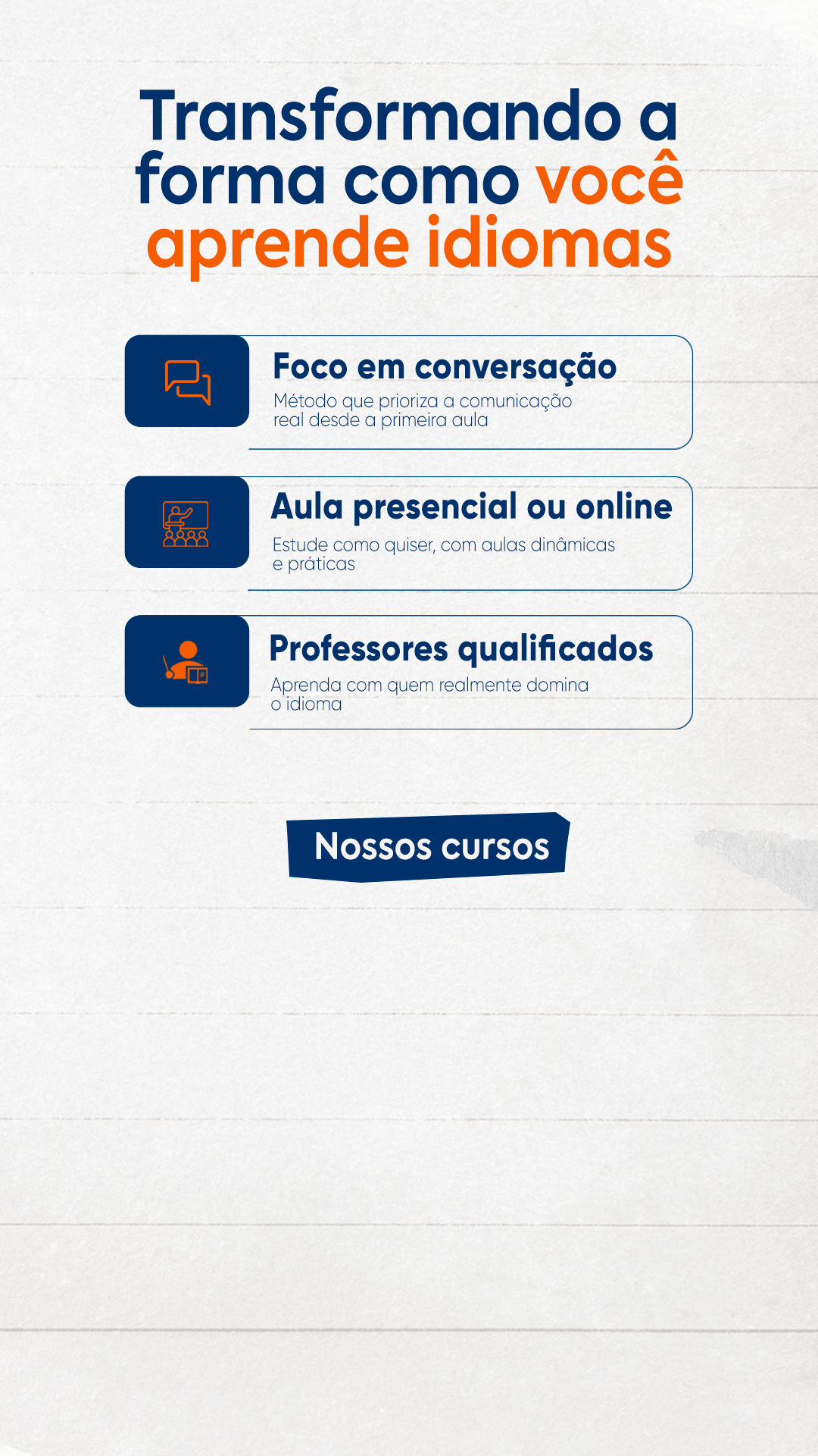 Cursos de Inglês e Espanhol - Transformando a forma como você aprende idiomas